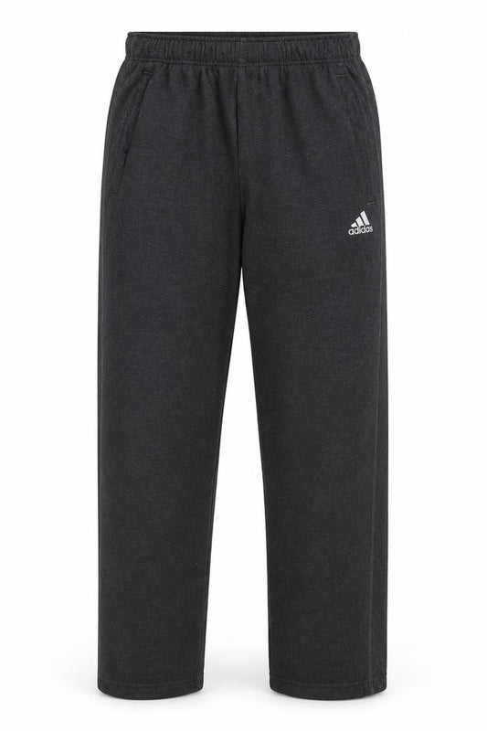 Front view of Adidas Men's Grey M Sweatpants Regular Fit Activewear Trousers
