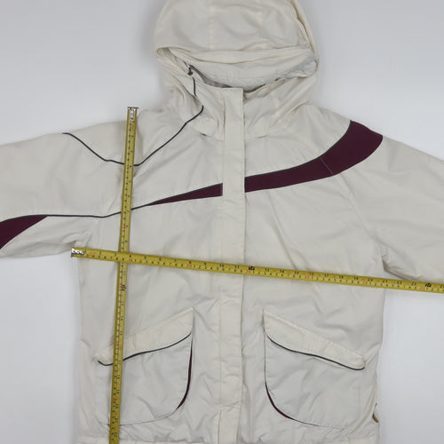 Columbia Women's Cream Hooded Puffer Jacket L Waterproof Winter Coat