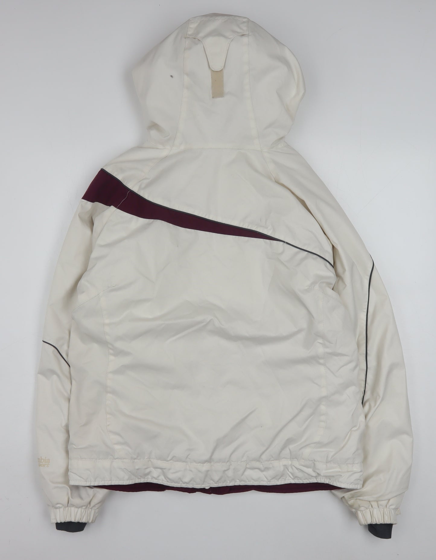 Columbia Women's Cream Hooded Puffer Jacket L Waterproof Winter Coat