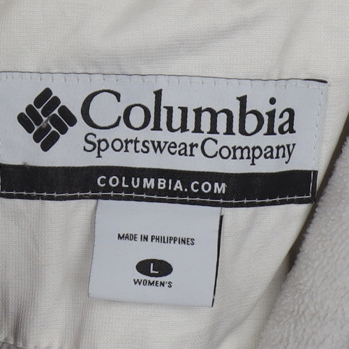 Columbia Women's Cream Hooded Puffer Jacket L Waterproof Winter Coat