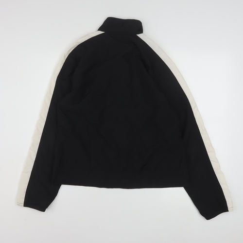 New Balance Womens Black L Windbreaker Jacket with Zip Pockets