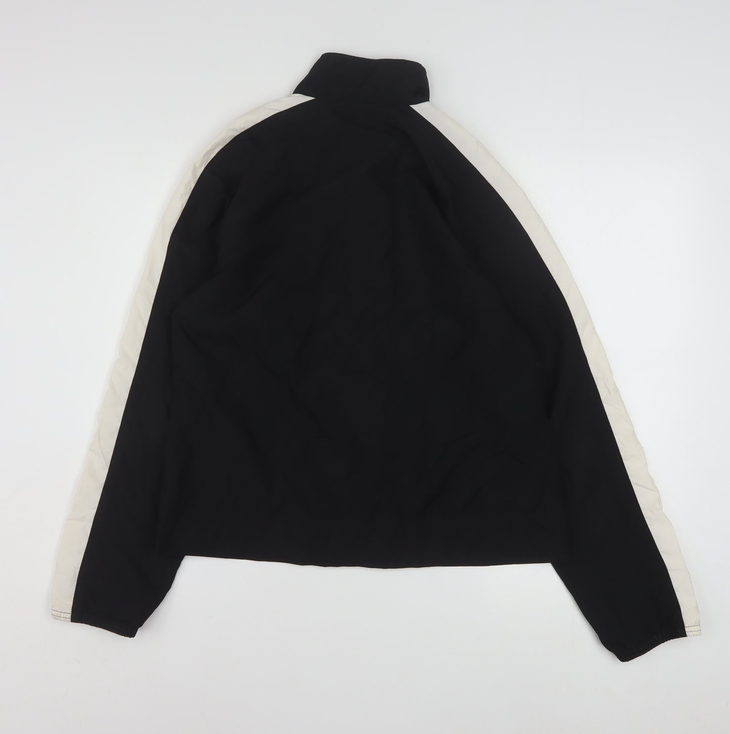 New Balance Womens Black L Windbreaker Jacket with Zip Pockets