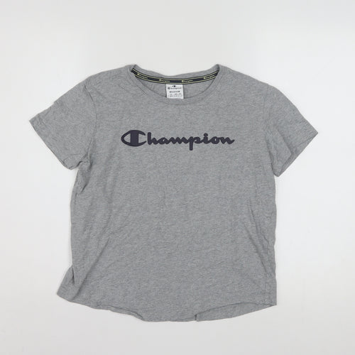 Champion Womens Grey Medium Basic Cotton T-Shirt