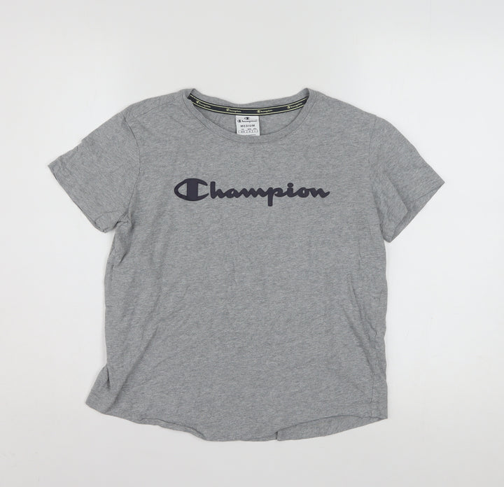Champion Womens Grey Medium Basic Cotton T-Shirt