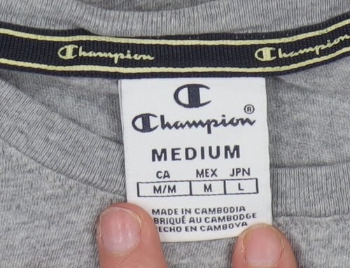Champion Womens Grey Medium Basic Cotton T-Shirt