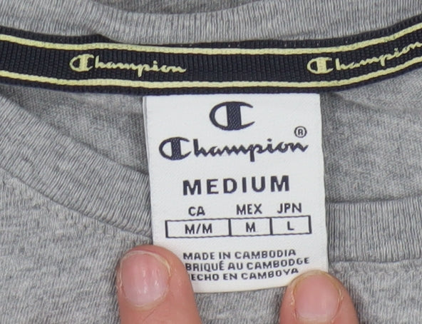 Champion Womens Grey Medium Basic Cotton T-Shirt