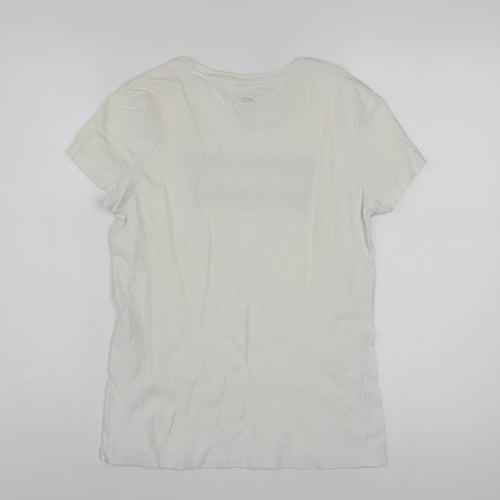 Levi's Womens White Logo Crew Neck Short Sleeve Cotton T-Shirt S