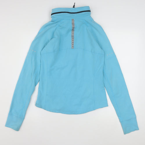 Nike Women's Blue Track Jacket Size 12 Full Zip Athletic Fit