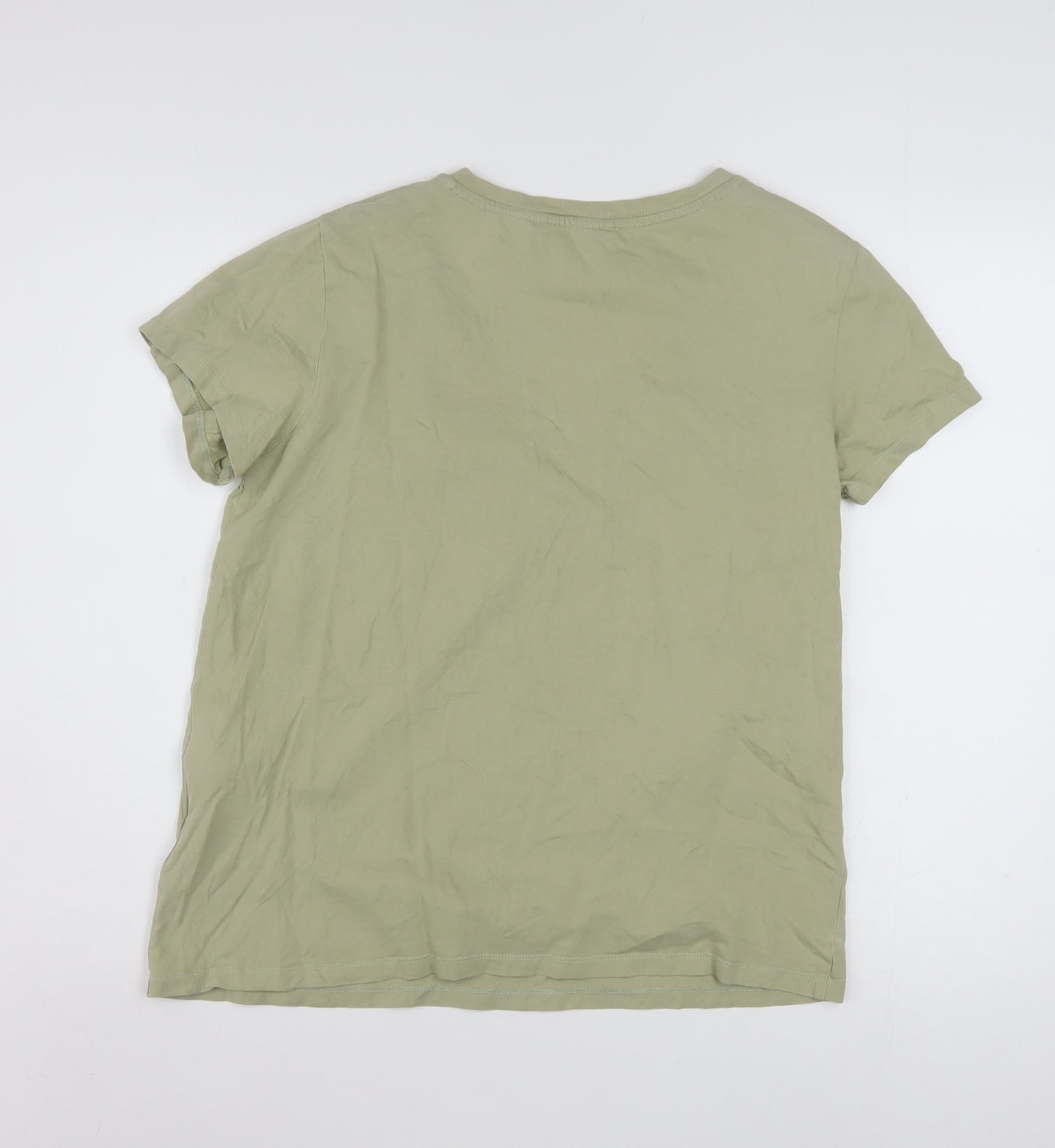 Levi's Womens Green V-Neck Short Sleeve Cotton T-Shirt M