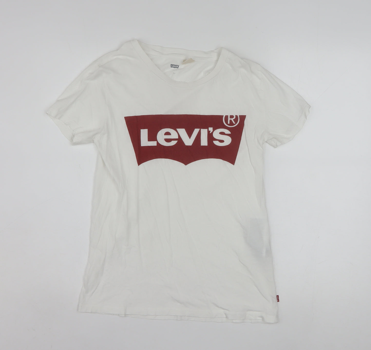Levi's Men's White XS Graphic Logo Crew Neck Cotton T-Shirt