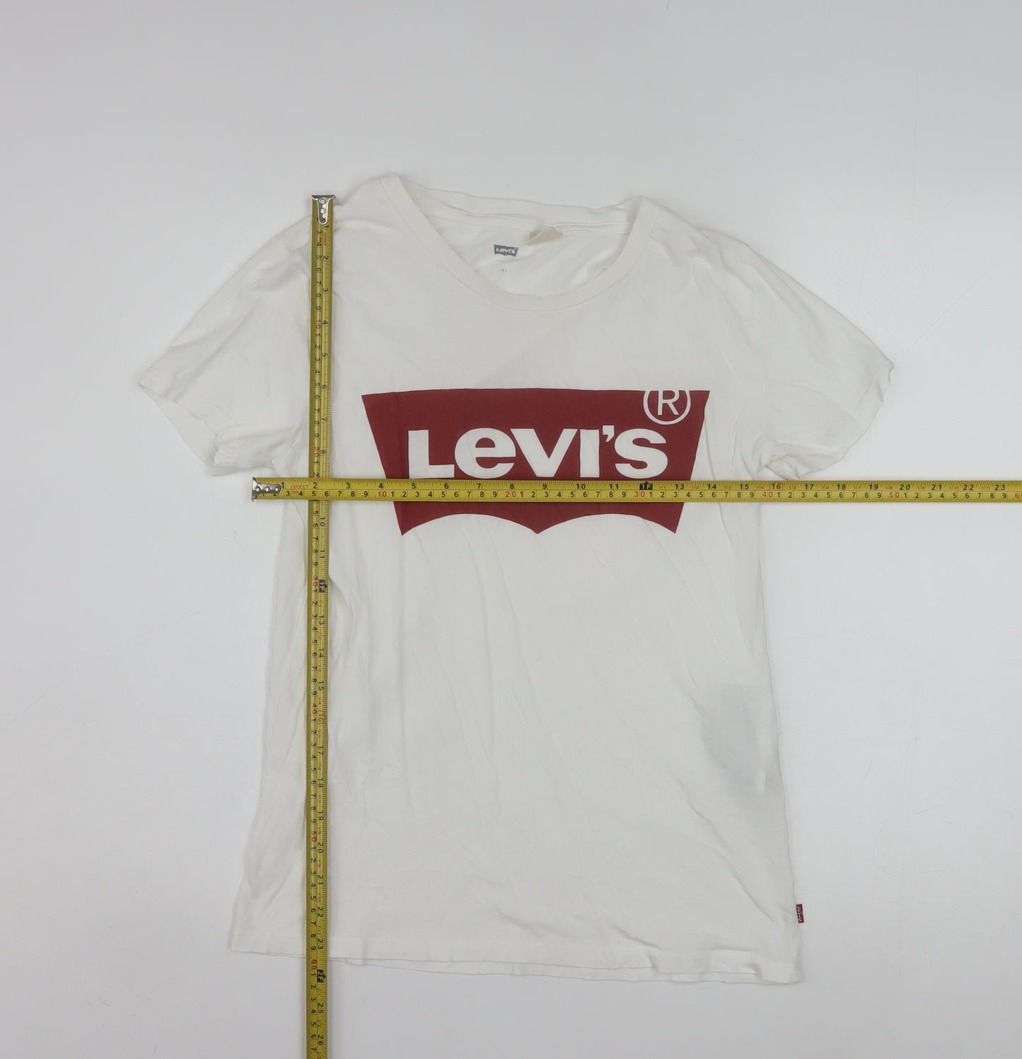 Levi's Men's White XS Graphic Logo Crew Neck Cotton T-Shirt
