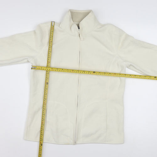 SB Active Womens Ivory Fleece Full Zip Jacket Size M Regular Fit