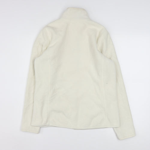 SB Active Womens Ivory Fleece Full Zip Jacket Size M Regular Fit