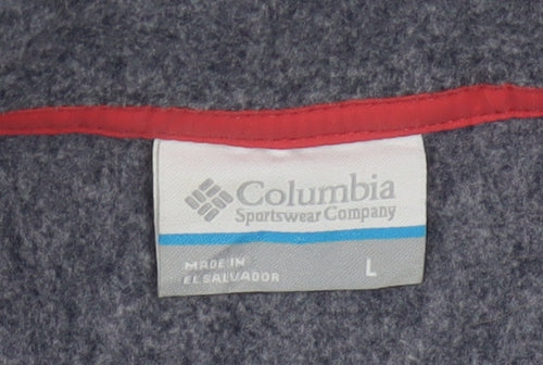 Columbia Mens Grey Fleece Bodywarmer Waistcoat L Outdoor Zip Vest
