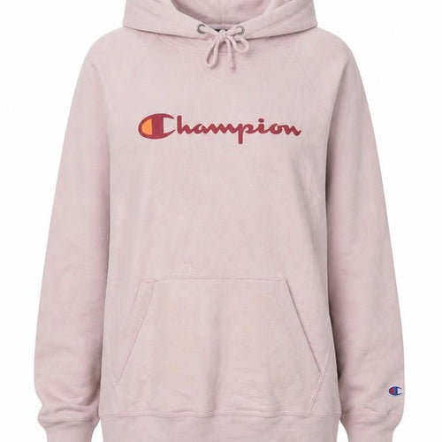 Champion Womens Pink Pullover Hoodie Size M Cotton Blend Athleticwear