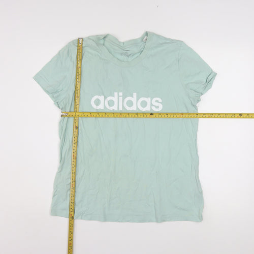 Adidas Womens Green XL Basic Cotton Short Sleeve T-Shirt