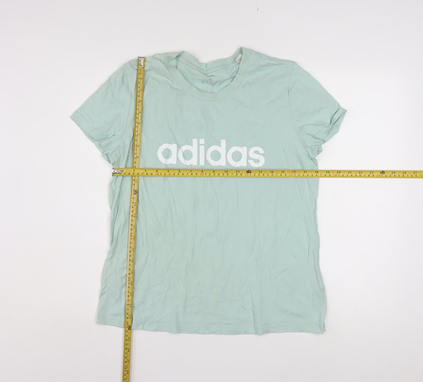 Adidas Womens Green XL Basic Cotton Short Sleeve T-Shirt