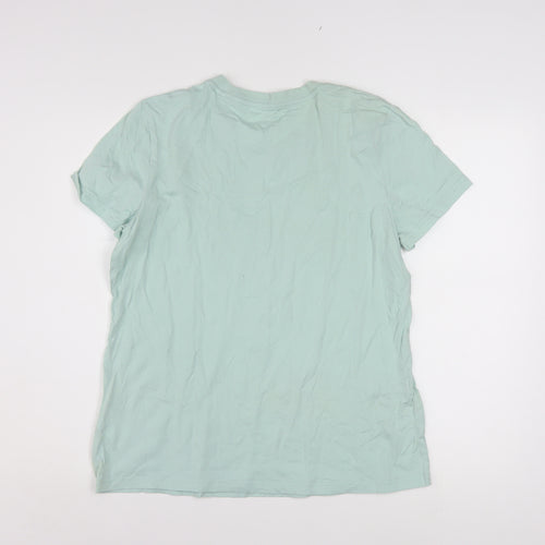 Adidas Womens Green XL Basic Cotton Short Sleeve T-Shirt