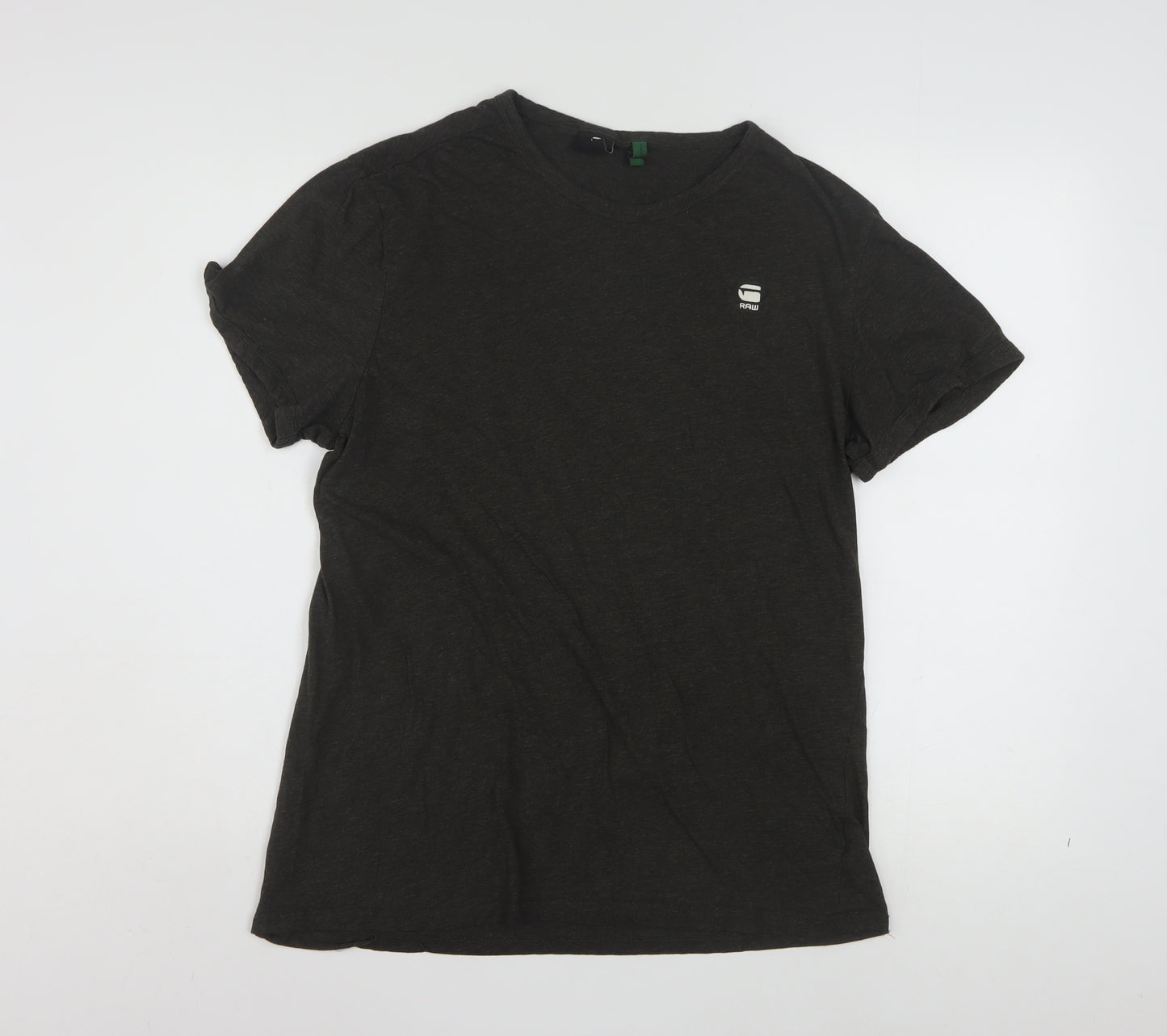 G-Star Raw Mens Black XL Crew Neck Cotton Blend T-Shirt