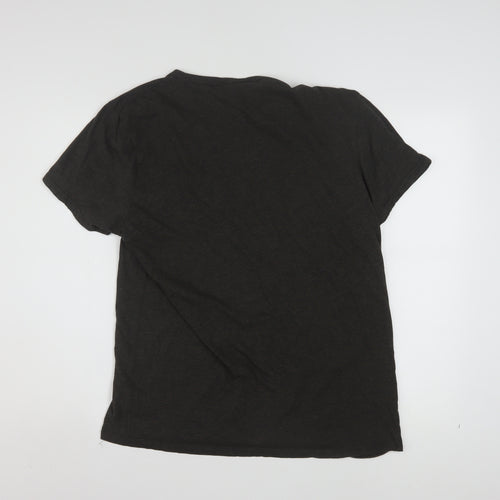G-Star Raw Mens Black XL Crew Neck Cotton Blend T-Shirt
