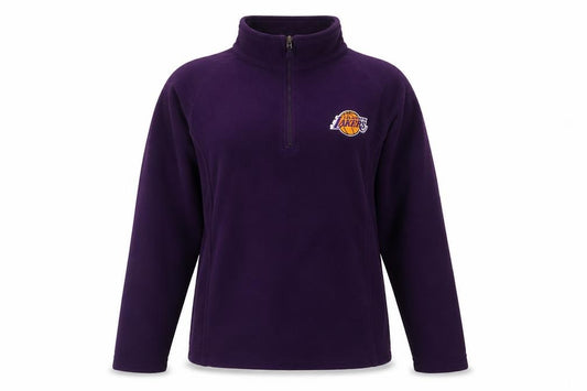 Front view of Champion Women's Purple 1/4 Zip Fleece Sweatshirt - M