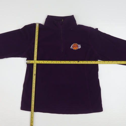 Champion Women's Purple 1/4 Zip Fleece Sweatshirt - M