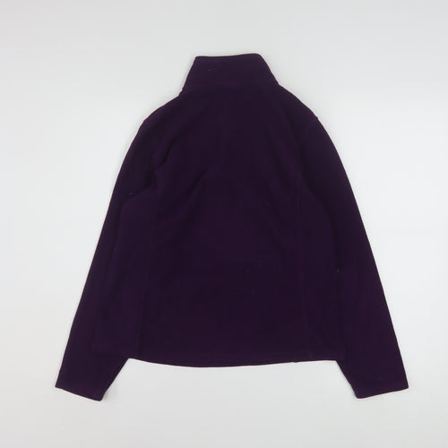 Champion Women's Purple 1/4 Zip Fleece Sweatshirt - M