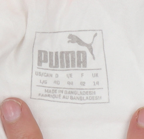 Puma Women’s Pink Gradient Cotton T-Shirt Size 14 Short Sleeve