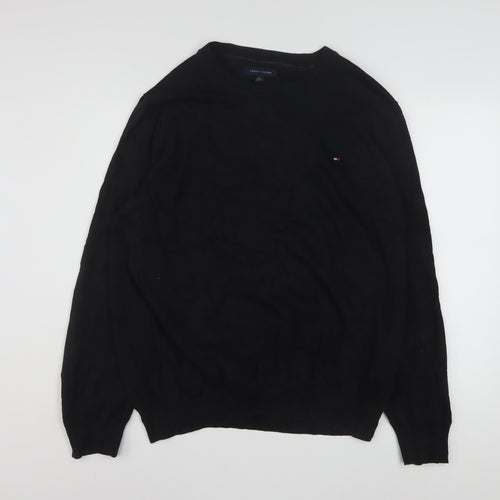 Tommy Hilfiger Men's Black XL Cotton Crew Neck Pullover Jumper