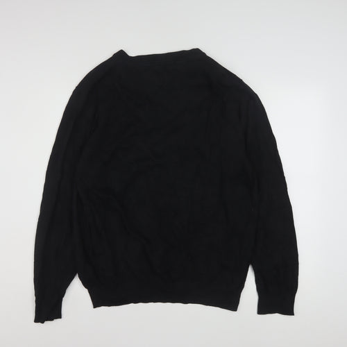 Tommy Hilfiger Men's Black XL Cotton Crew Neck Pullover Jumper