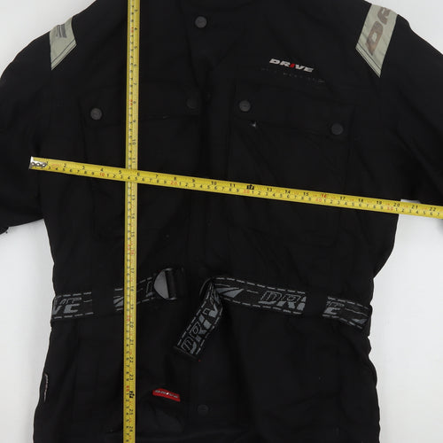 Polo Men’s Black XL Motorcycle Jacket Belted Reflective Water Resistant