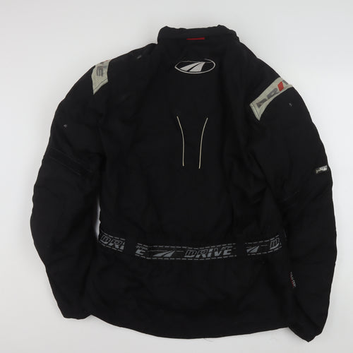 Polo Men’s Black XL Motorcycle Jacket Belted Reflective Water Resistant