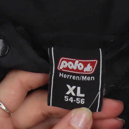Polo Men’s Black XL Motorcycle Jacket Belted Reflective Water Resistant