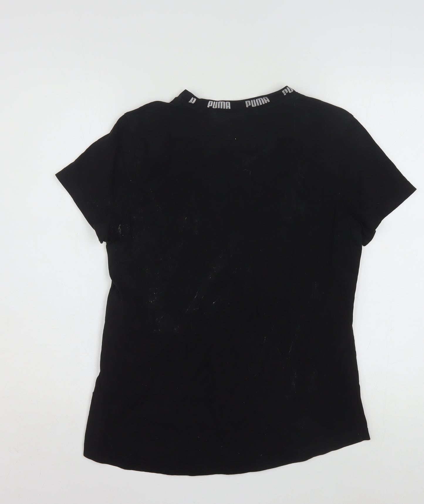 Puma Women's Black Short Sleeve Logo T-Shirt Size L