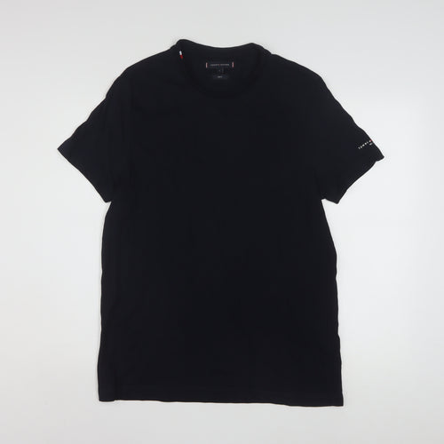 Tommy Hilfiger Men's Black Slim Fit Cotton T-Shirt Size L
