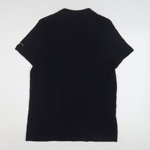Tommy Hilfiger Men's Black Slim Fit Cotton T-Shirt Size L