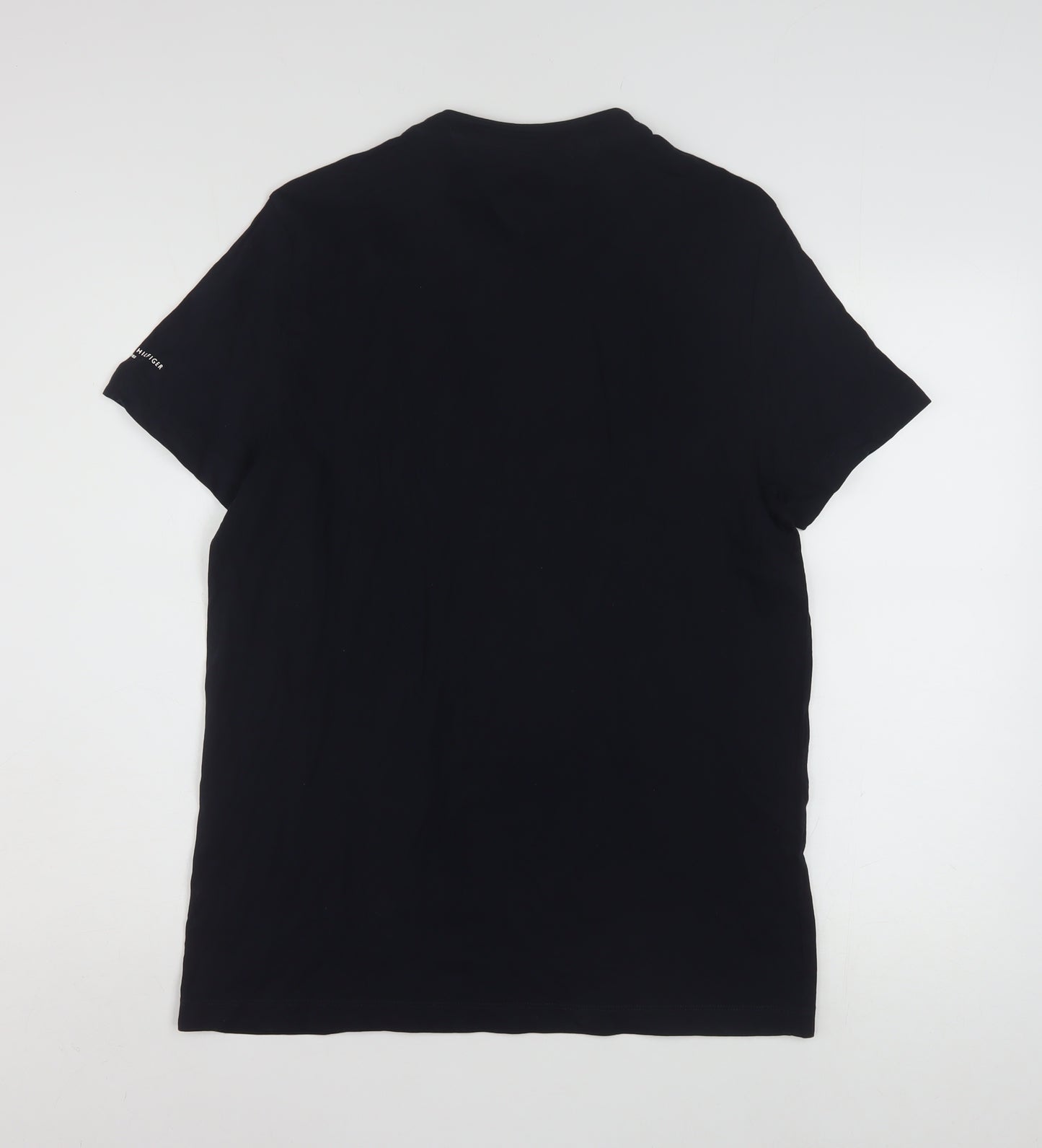Tommy Hilfiger Men's Black Slim Fit Cotton T-Shirt Size L