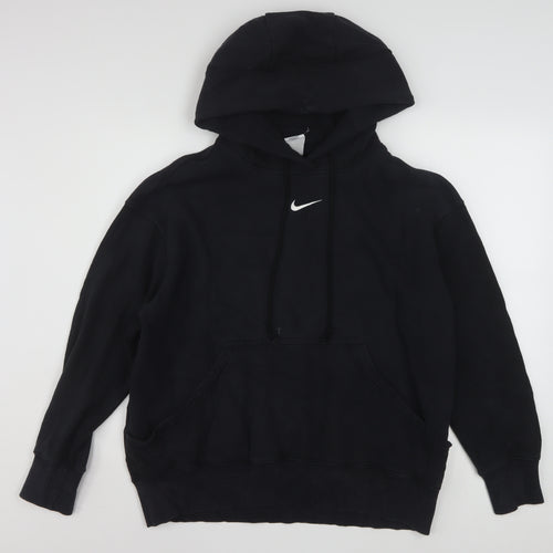 Nike Mens Black Small Pullover Hoodie Cotton Blend Sportswear