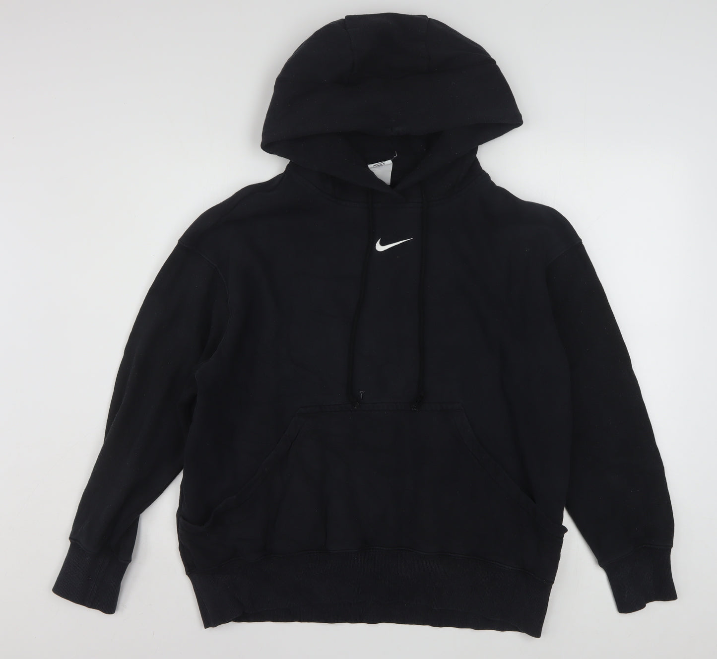 Nike Mens Black Small Pullover Hoodie Cotton Blend Sportswear