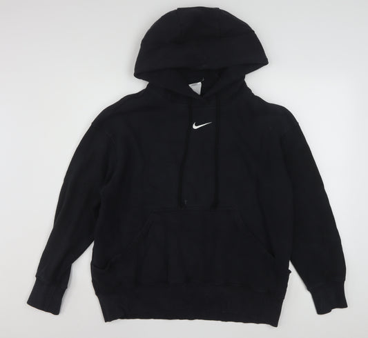Nike Mens Black Small Pullover Hoodie Cotton Blend Sportswear