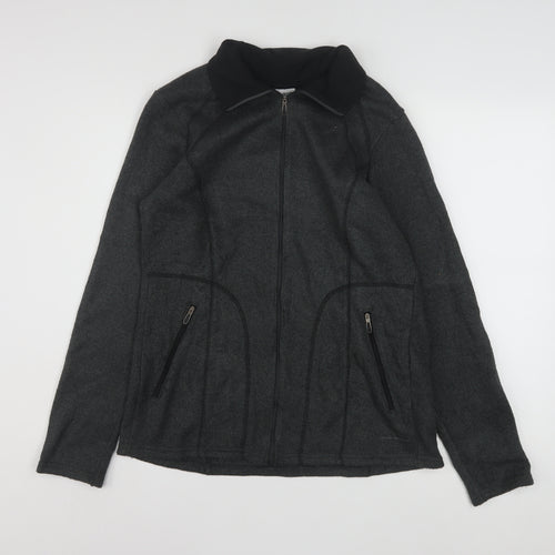 Columbia Women's Grey Fleece Full Zip Jacket Size M Outdoor Wear