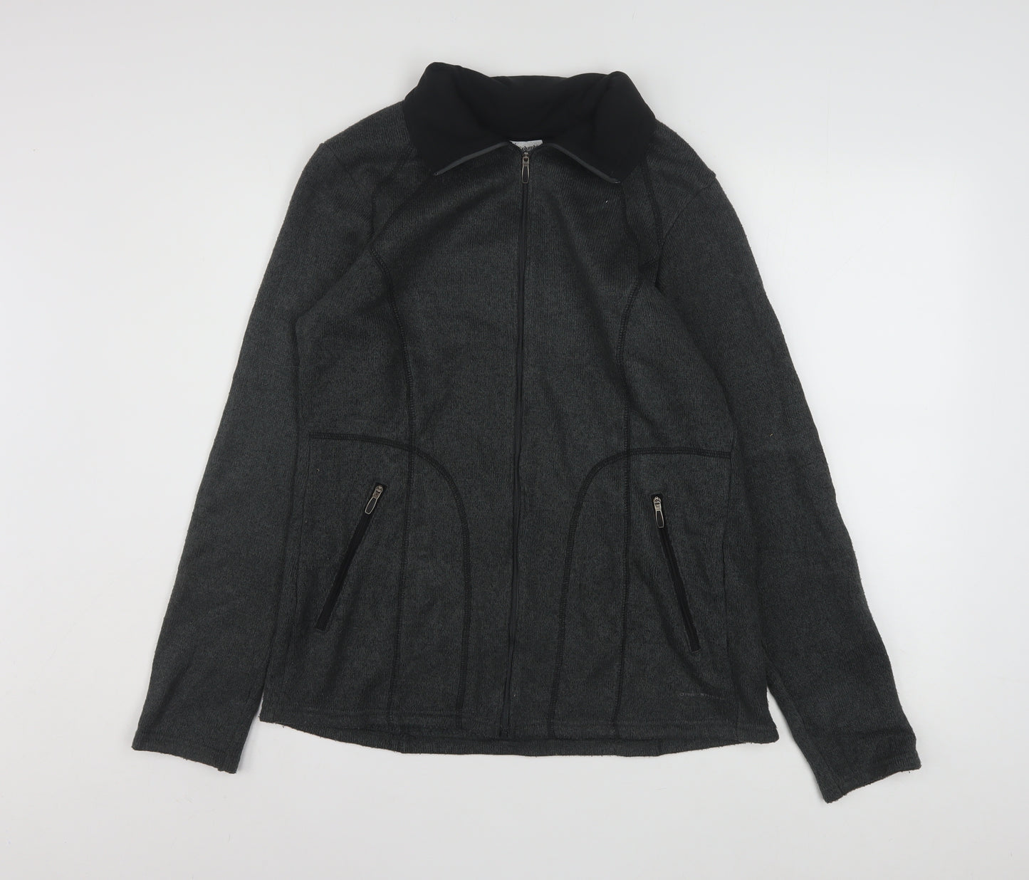 Columbia Women's Grey Fleece Full Zip Jacket Size M Outdoor Wear