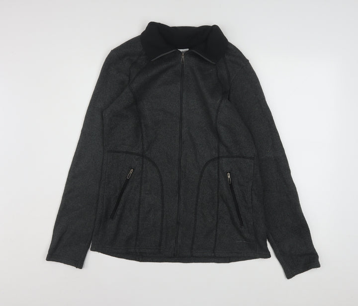Columbia Women's Grey Fleece Full Zip Jacket Size M Outdoor Wear
