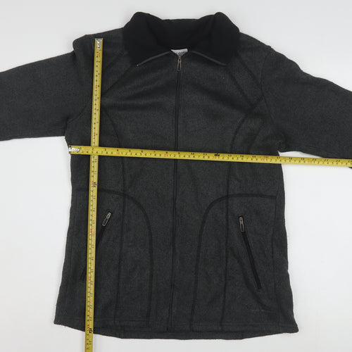 Columbia Women's Grey Fleece Full Zip Jacket Size M Outdoor Wear