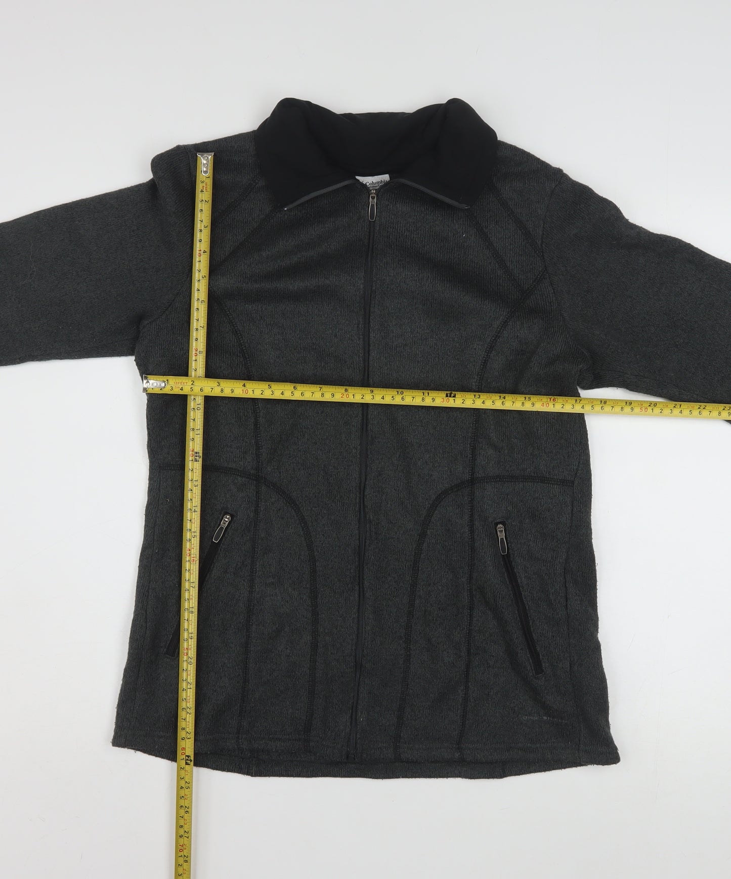Columbia Women's Grey Fleece Full Zip Jacket Size M Outdoor Wear