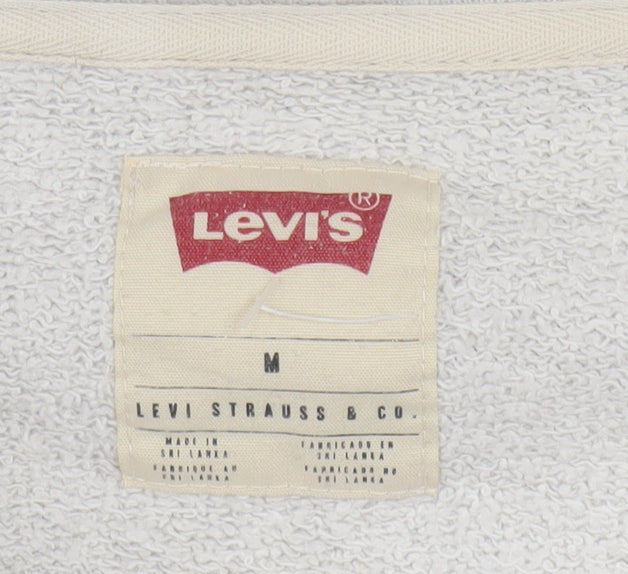 Levi's Men's Beige Pullover Hoodie Sweatshirt Size M Cotton Blend