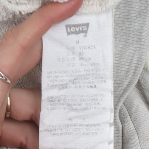 Levi's Men's Beige Pullover Hoodie Sweatshirt Size M Cotton Blend