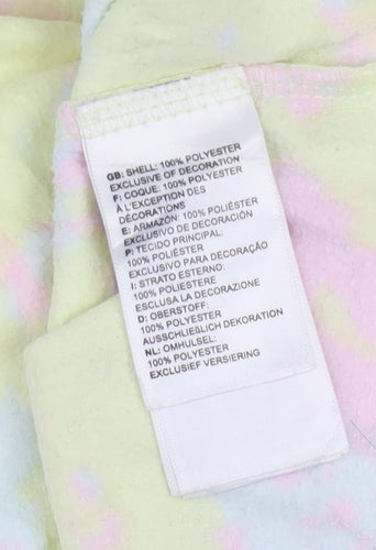 The North Face Womens Yellow Tie Dye 1/4 Zip Fleece Sweatshirt M