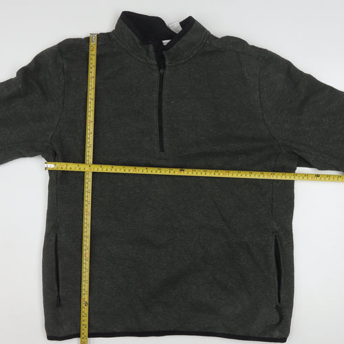 Reebok Men's Grey XL 1/4 Zip Pullover Fleece Sweatshirt