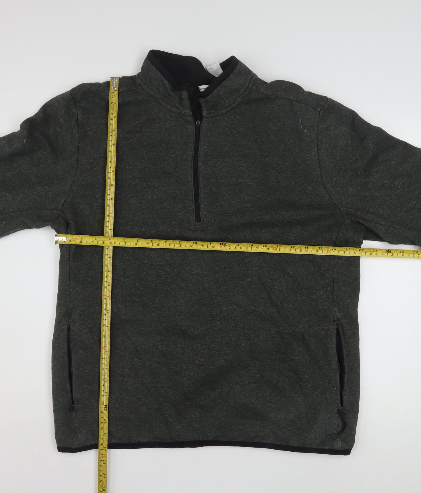 Reebok Men's Grey XL 1/4 Zip Pullover Fleece Sweatshirt